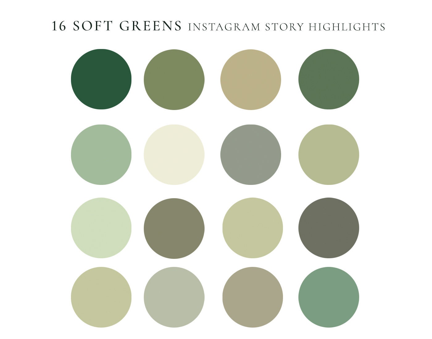 16 SOFT GREENS Instagram Highlight Cover Storie Cover Social Media ...
