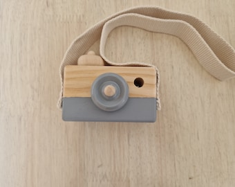 Montessori toy Gray camera Children's room decoration Birth gift idea