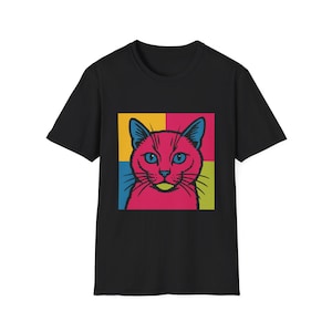 Pop Art Cat T-Shirt: Warhol Style Graphic Tee - Retro Art