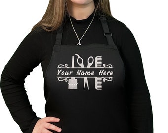 Custom Embroidered Salon Apron – Personalized Hair Stylist Gift