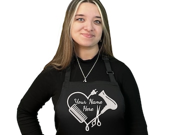 Custom Embroidered Hair Stylist Apron – Personalized Salon Apron