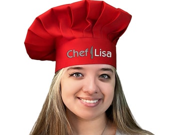 Personalized Chef Hat, Embroidered Cooking Hat, Custom Cook Gift