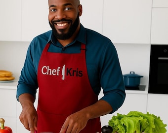 Personalized Chef Apron | Custom Name Embroidery