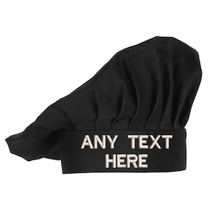 Personalized Chef Hat with embroidered custom text or name