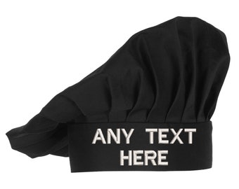 Personalized Chef Hat with embroidered custom text or name