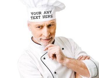 Personalized Chef Hat Custom Name | Size | Color - Font - Thread | Makes a Great Gift Kids Child Adult