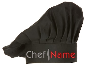 Personalized Chef  Hat with embroidered custom name - Personalized Gift