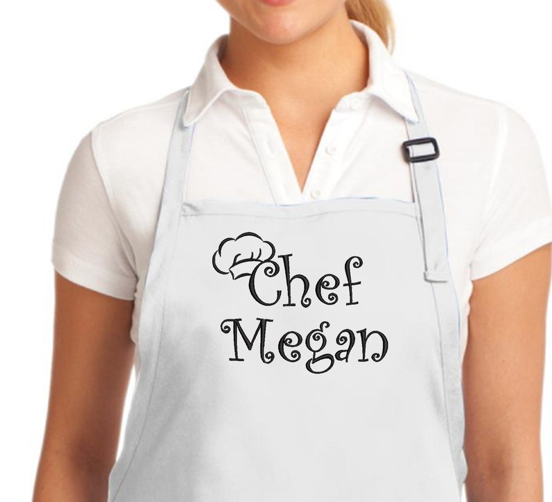 Personalized Apron Embroidered Chef Any Name Design Add a Etsy Singapore