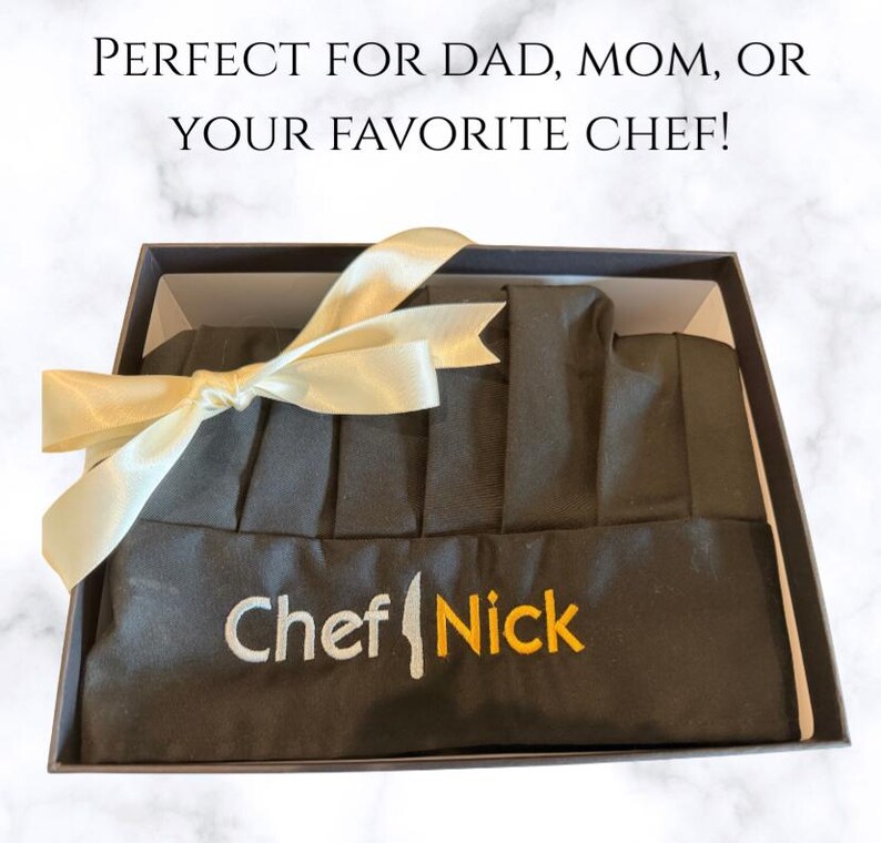 Personalized Chef Hat – Custom Embroidered Name, Chef Knife Design, Cotton Comfort image 5