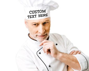 Personalized Chef Hat | Custom Name Embroidery, Cotton Blend