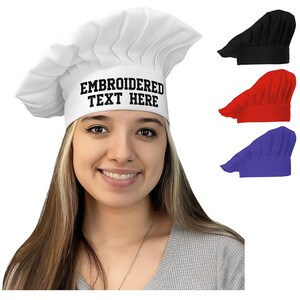 Personalized Chef Hat – Custom Embroidered Cooking Gift image 2