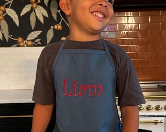 Embroidered Kids Apron with Name | USA Made, Custom
