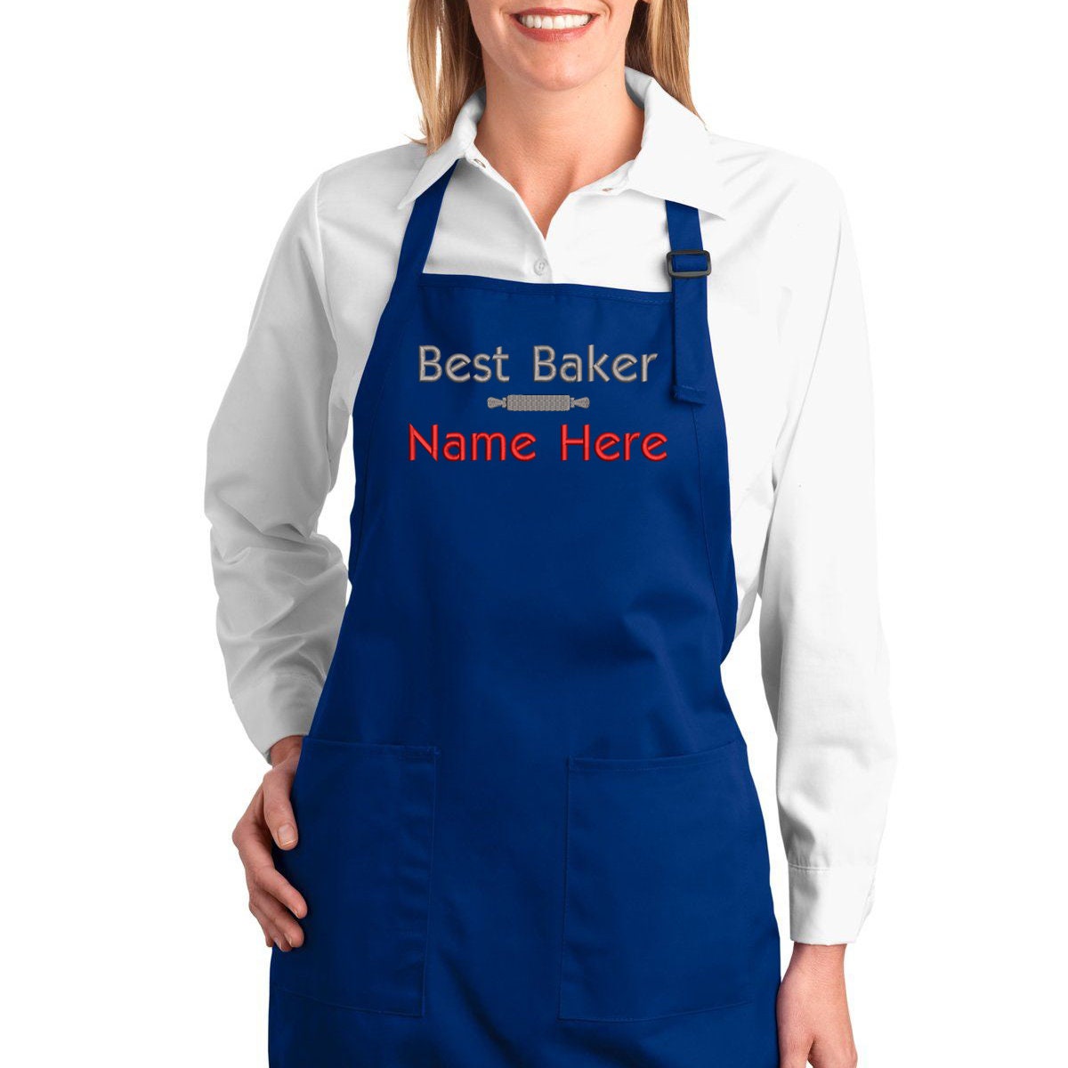 Tablier Boulangerie Personnalisé Brodé - 100% Coton, 20 Coloris, Professionnel Ou Cadeau