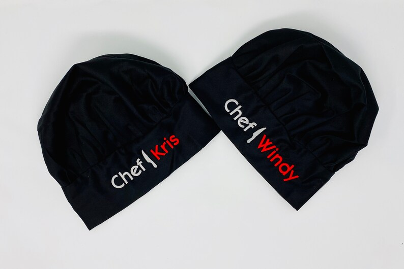 Embroidered Chef Hat with Custom Name a Great Gift Adult Premium Quality image 7