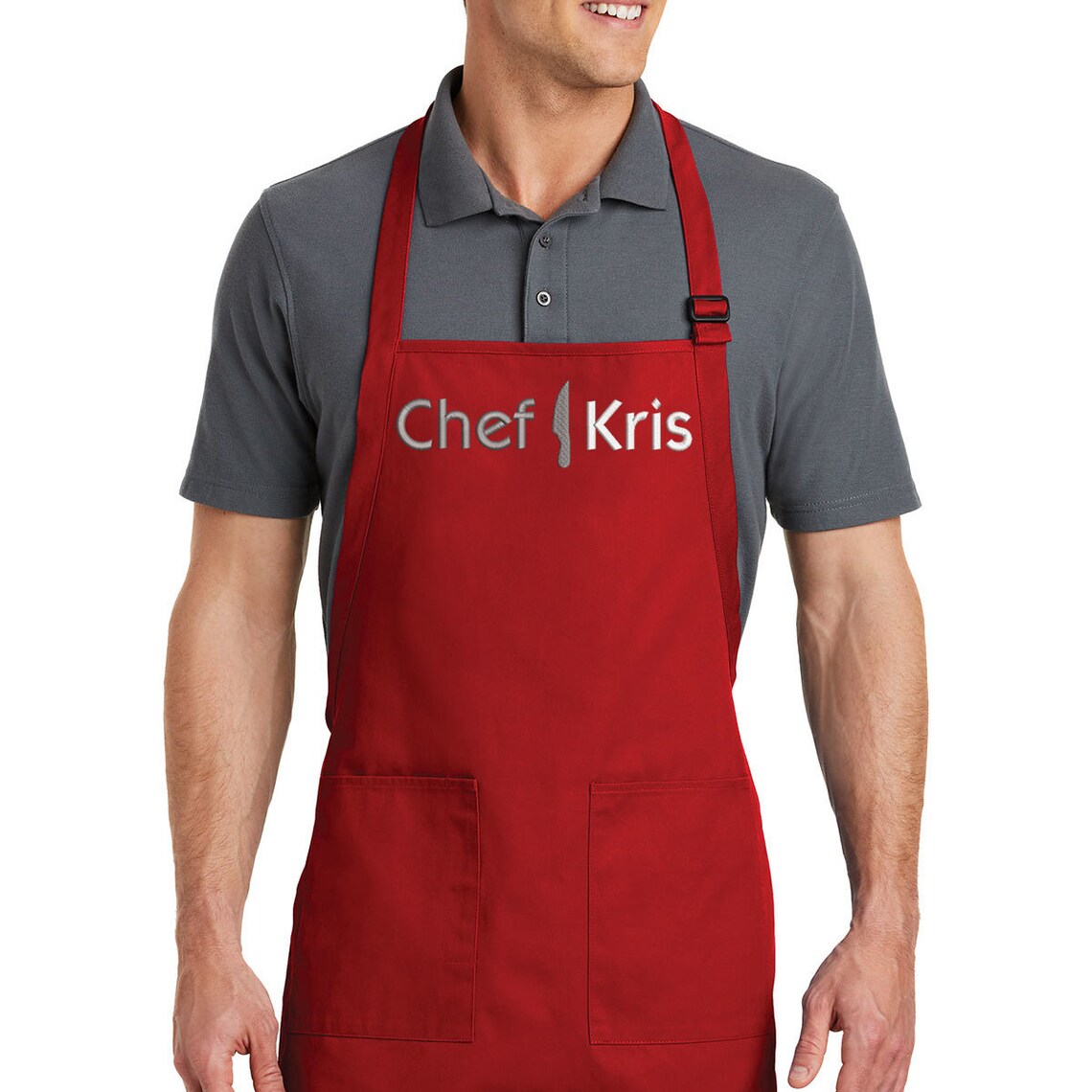 Embroidered Chef Apron with Custom Name a Great Gift Adult Etsy