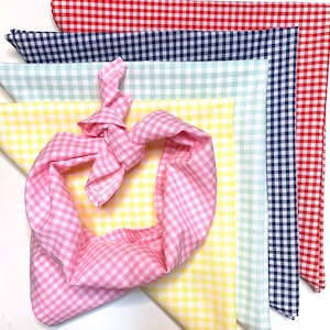 Bandana Scarf Headband Face Covering Gingham Checker