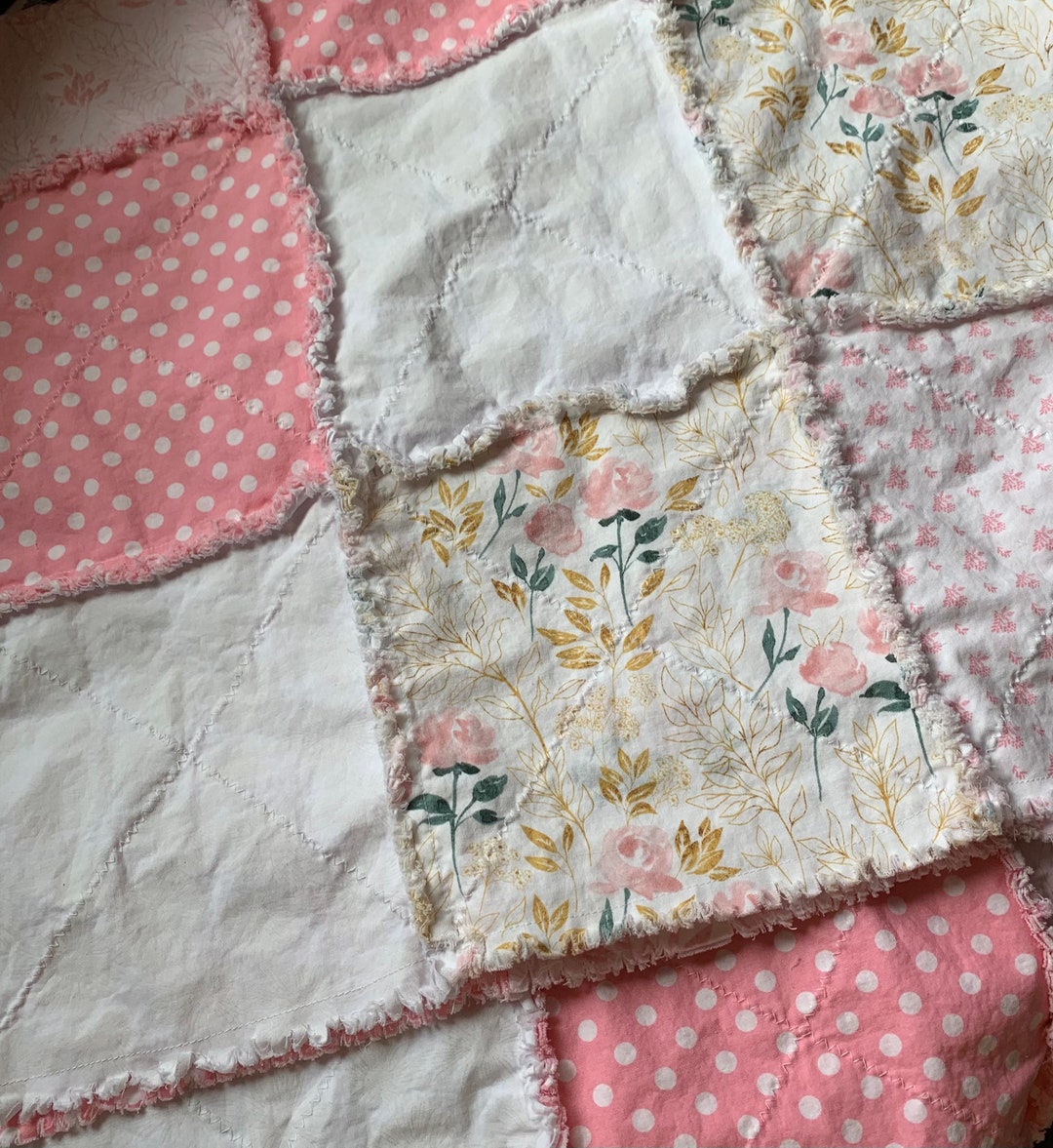 Picnic Blanket Throw Patchwork Rag Quilt Pinks - Etsy Österreich