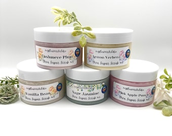 All natural Shea Butter Sugar Scrub smooth creamy 4oz