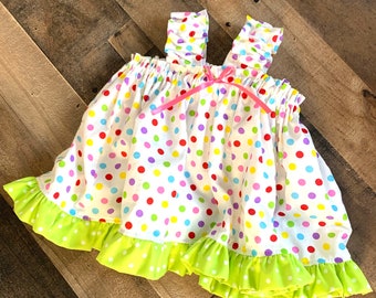 Rainbow Dots Baby Girls Dress