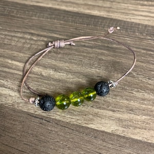 Peridot Healing Crystal Cord Bracelet