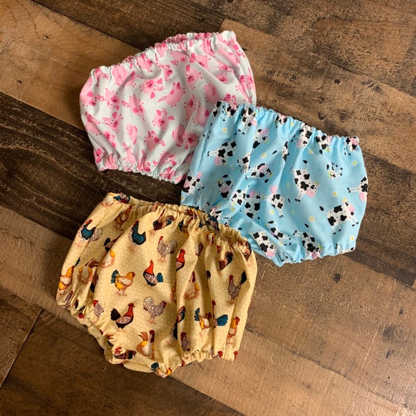 Farm Animals Baby Bloomer Diaper Cover