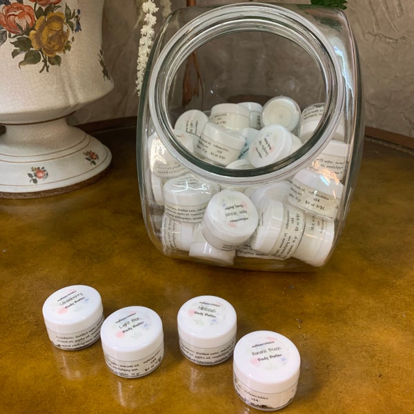 All natural Body Butter lotion smooth creamy purse size mini great gift party favor promotional