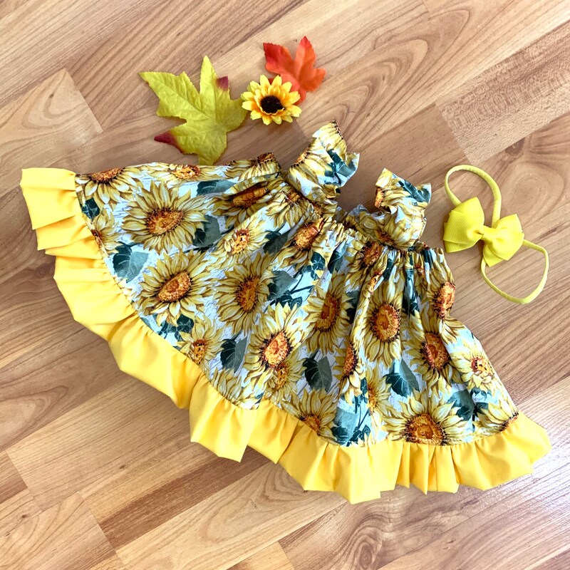 Baby Sunflower All Over Dress