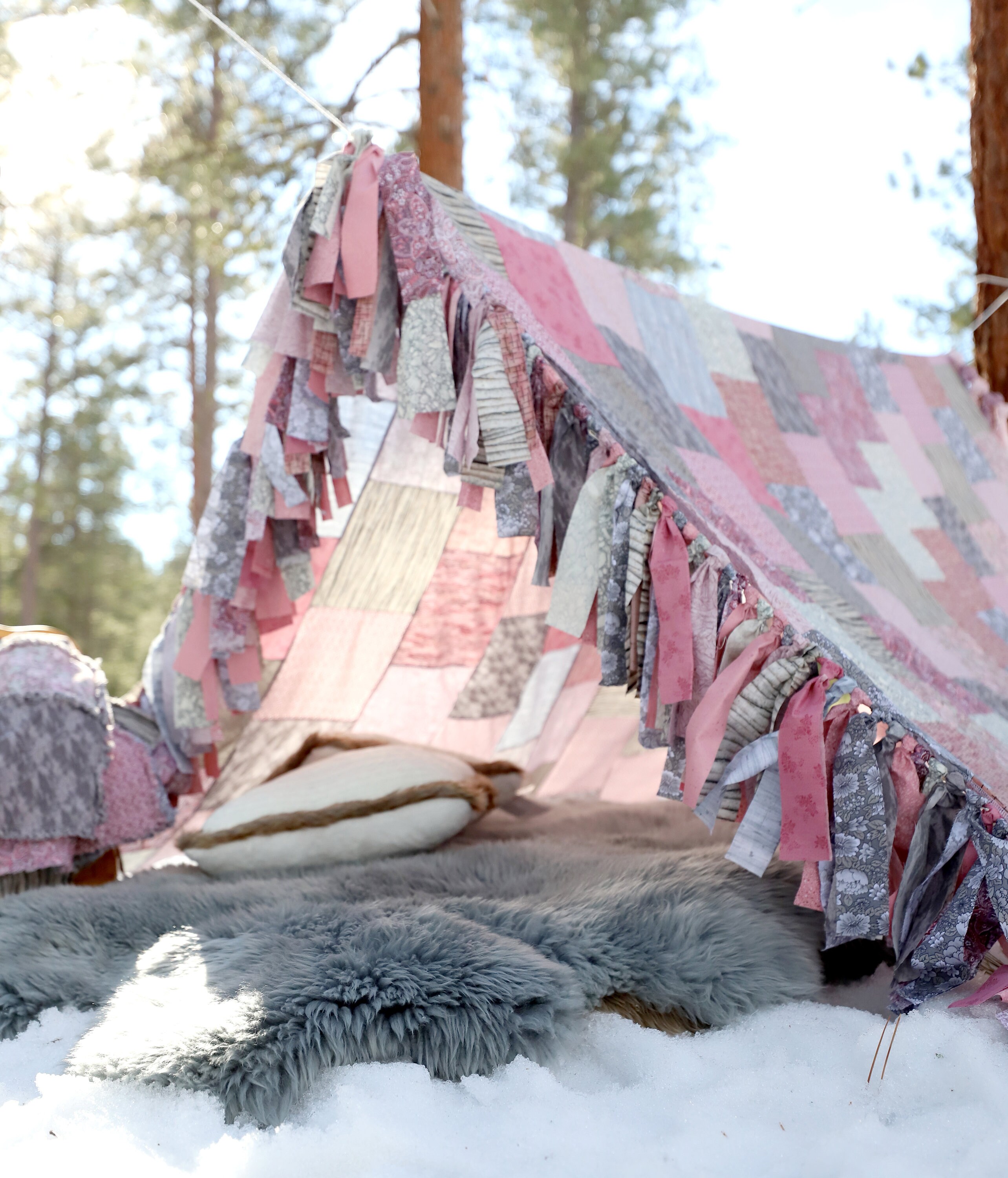 Gypsy Hippie Patchwork Cloth Tent Shabby Canopy Covering