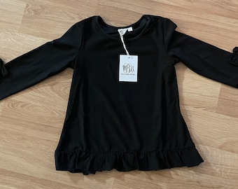 Little girls black tunic