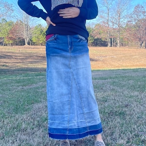 Ladies long ombré skirt
