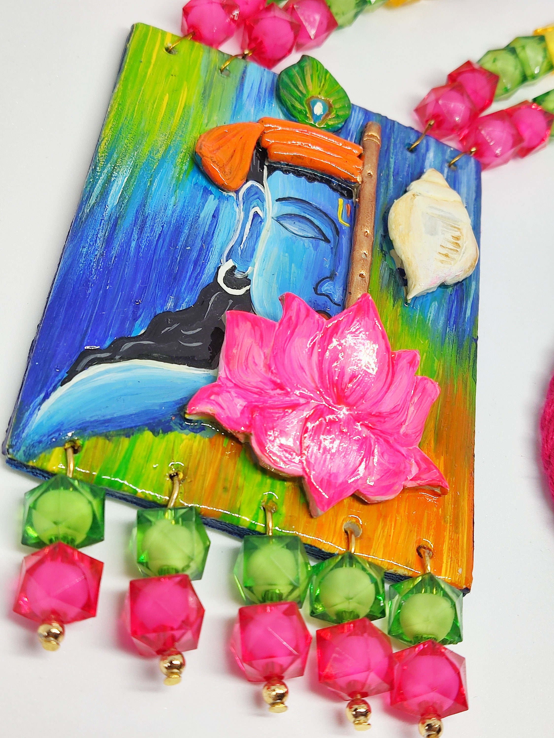 Krishna Style Jewelry Set, Fabric Jewelry Etsy UK