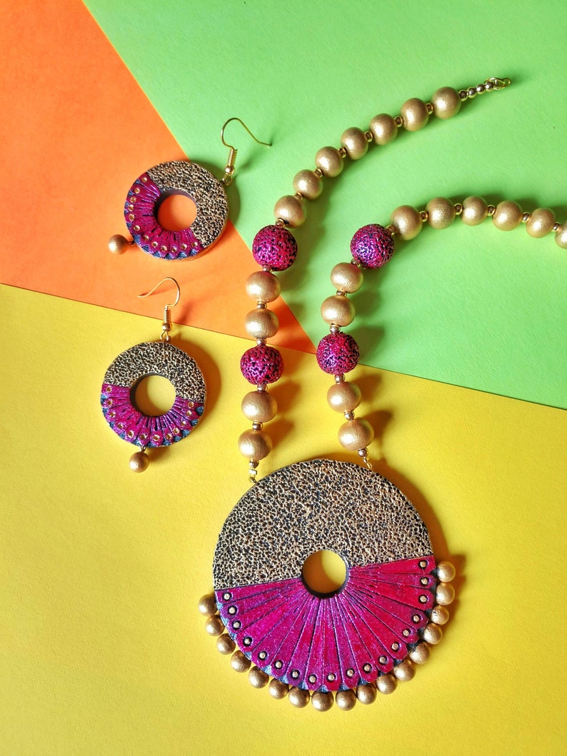 Terracotta Jewelry Jewelry Set Gift for Her Handmade Etsy