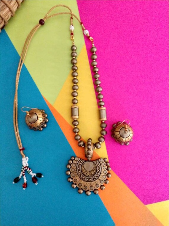 Terracotta Jewellery Gift for Her Women Wear Indian Jewelry