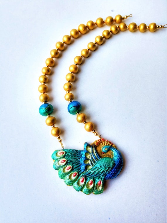 Peacock terracotta jewellery deals