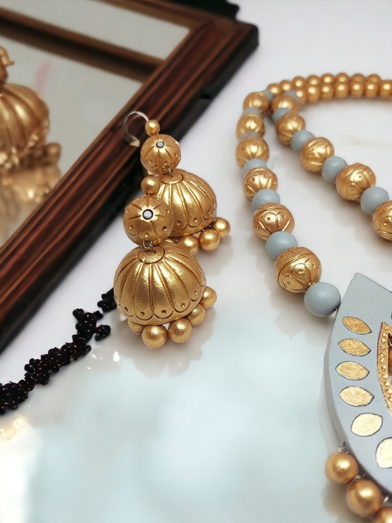 Gold terracotta jewellery deals