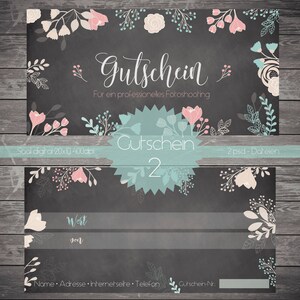 Coupon 2 template template Photoshop 20x10cm