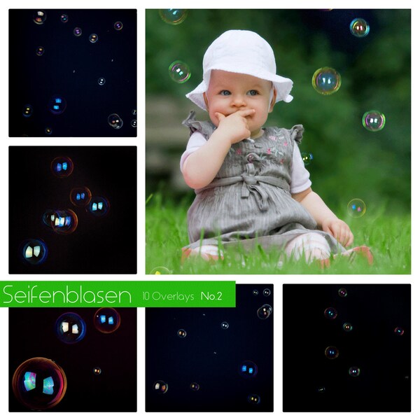 10 bubbles of overlays - soap bubbles - template jpg files Photoshop