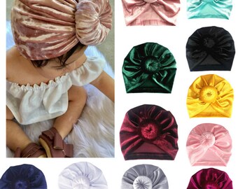 baby velvet turban