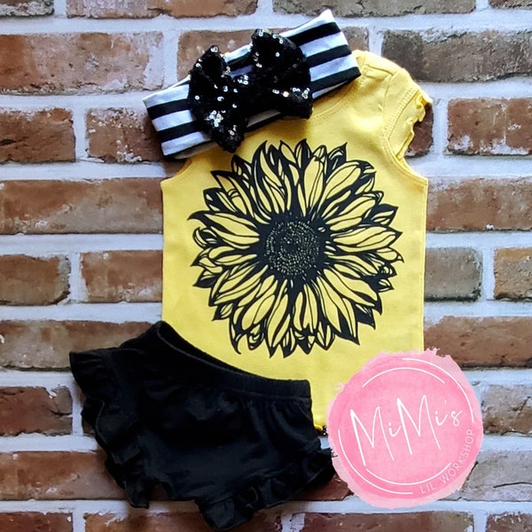 Baby Girl Sunflower Outfit Boho Shirt Girl Flower Shirt Wild as a Sunflower Outfit Post Malone Shirt Wild As A Sunflower Summer Outfit