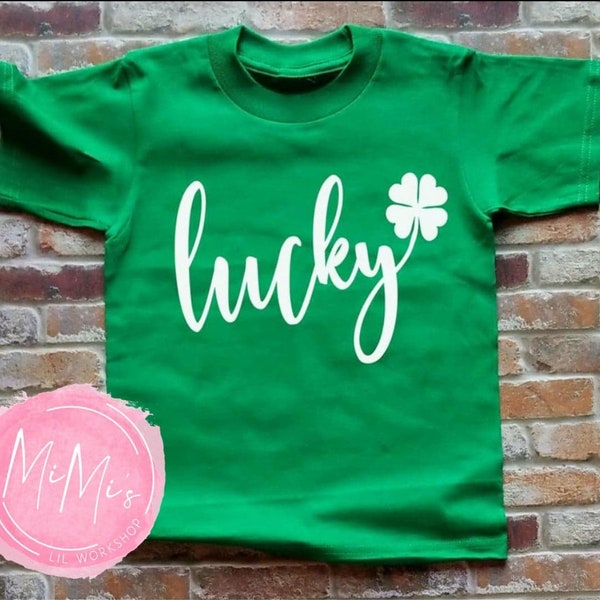 Lucky Clover Unisex Baby Toddler Girl Boy St Patricks Paddy Day Shirt For Kids Green T Shirt For Kids Lucky Shirt For Kids Lucky Charm Kids