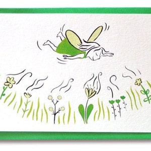 Carte postale Fleurs Enfant Fée Printemps