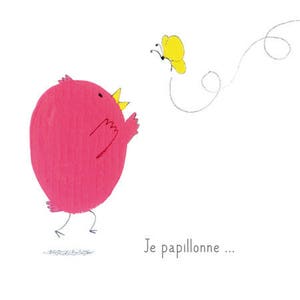 Carte Postale Oiseau Humour Poésie Papillon Printemps