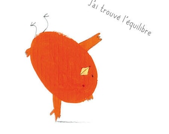 Carte Postale Oiseau Humour Equilibre