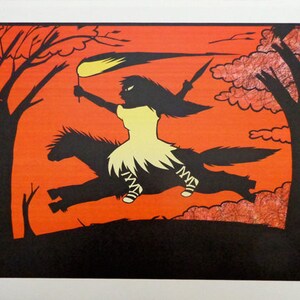 Affiche Décoration murale Découpage Poster Papier découpé Douanier Rousseau Bête sauvage Forêt Flamme