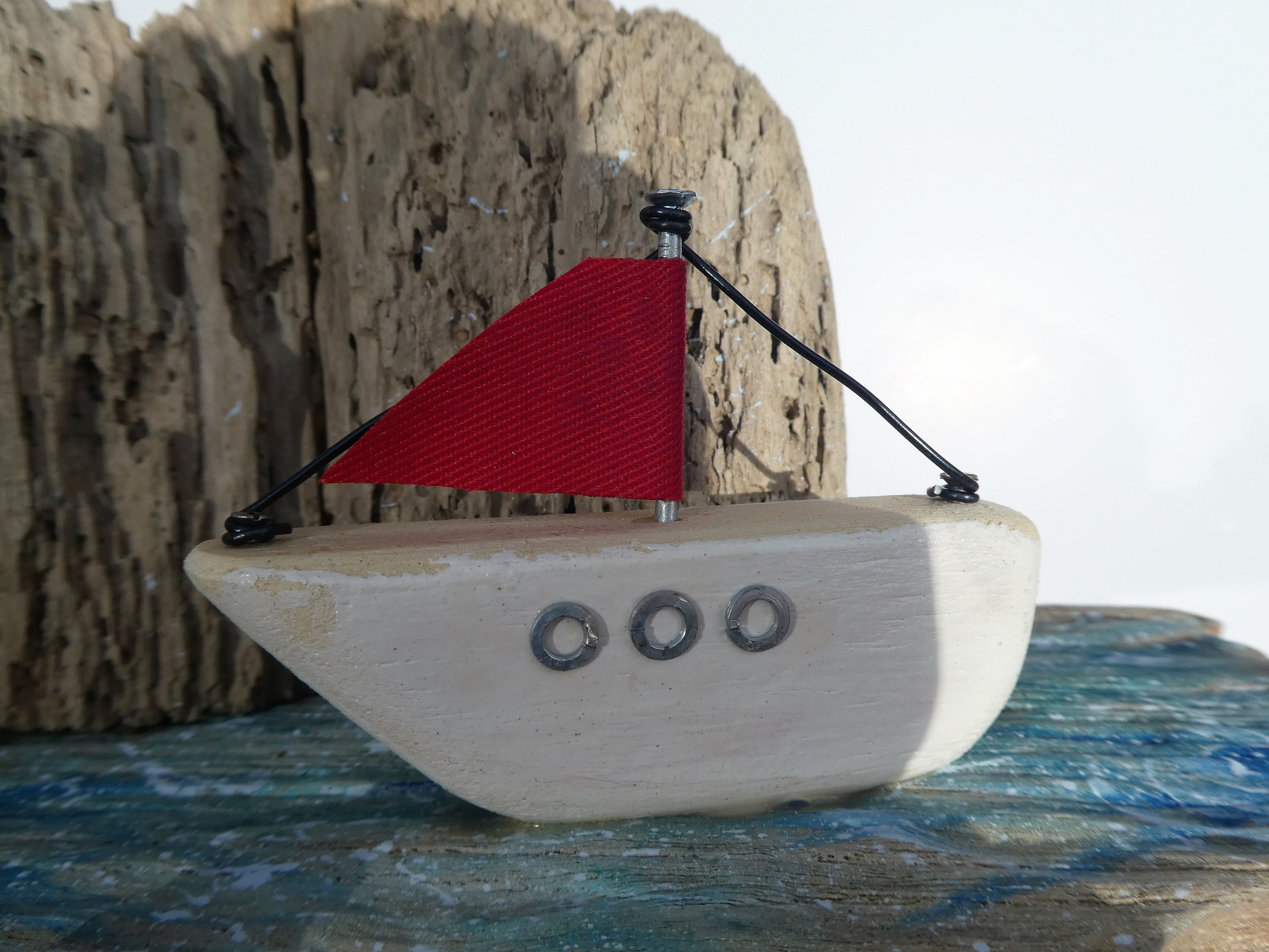 Sailing Boat Decor Wooden Boat Art Nautical Eco Gift Etsy