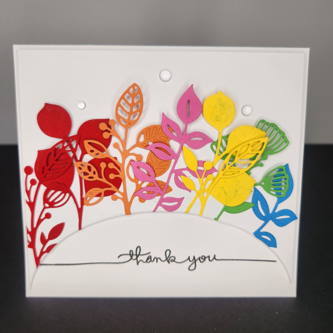 Thank You Card, Floral Greeting Card, Blank Inside Card, Special Card ...