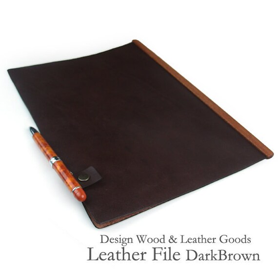 Wood & Leather File Holder A4 Size Etsy
