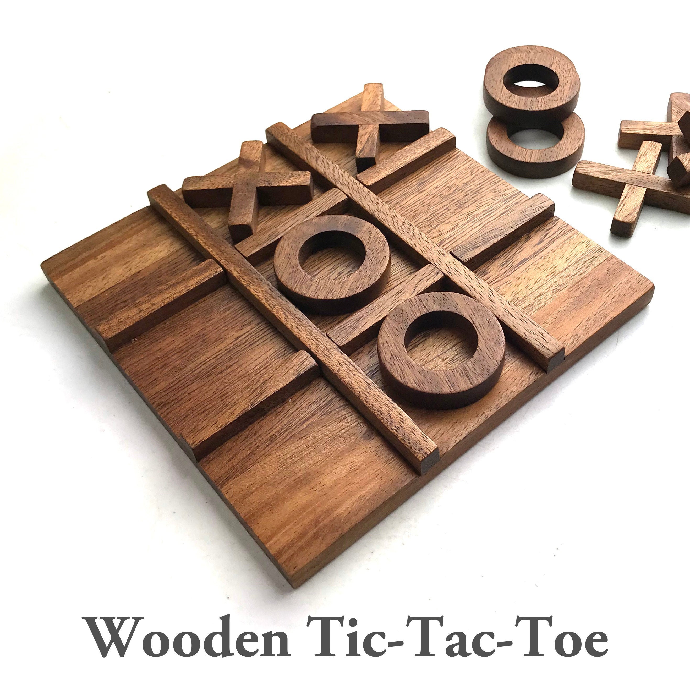 Wooden Tic-Tac-Toe Wooden, Made in the USA