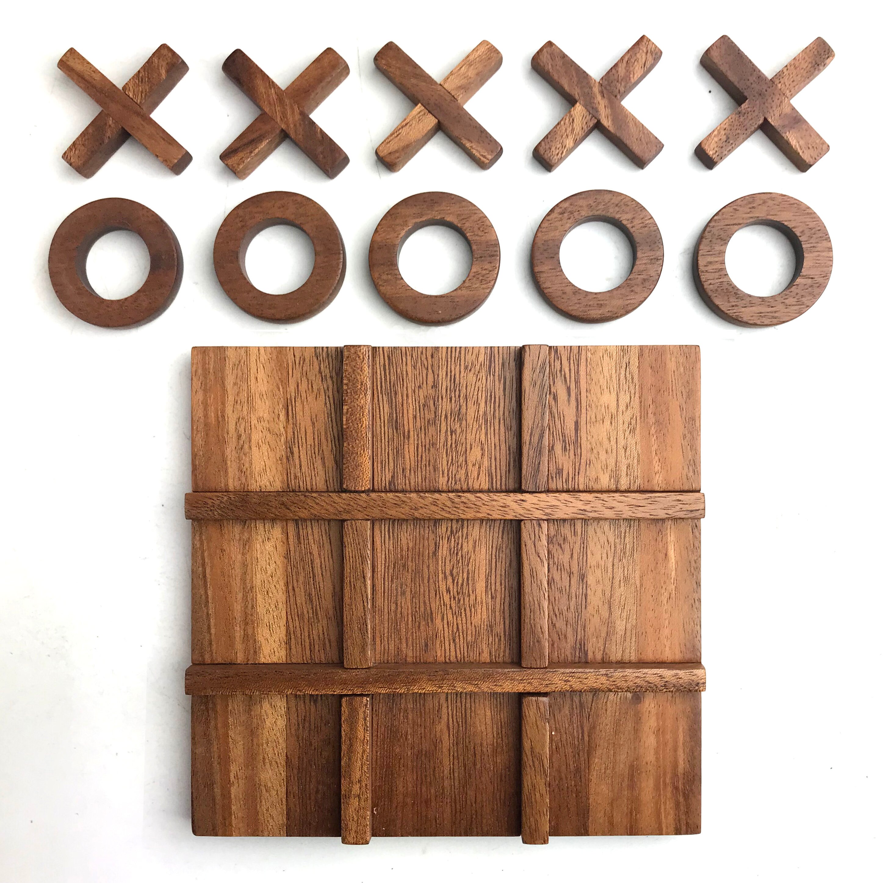 Wooden Tic-Tac-Toe Wooden, Made in the USA