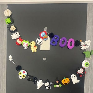 20 Felt Halloween character PDF sewing pattern, DIY Halloween felt bunting, Halloween decorations